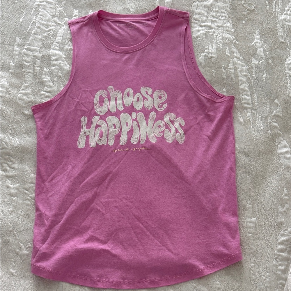 Spiritual Gangster Pink Choose
Happiness Tank Top  size S nwot